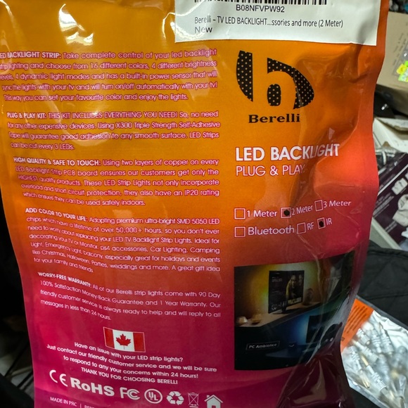 4 packs of 2 meter led light strips - Picture 2 of 2